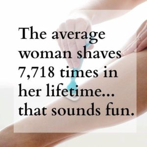 Average woman shaves x per year