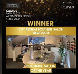 Winner Best Boutique Salon City Retreat Jesmond